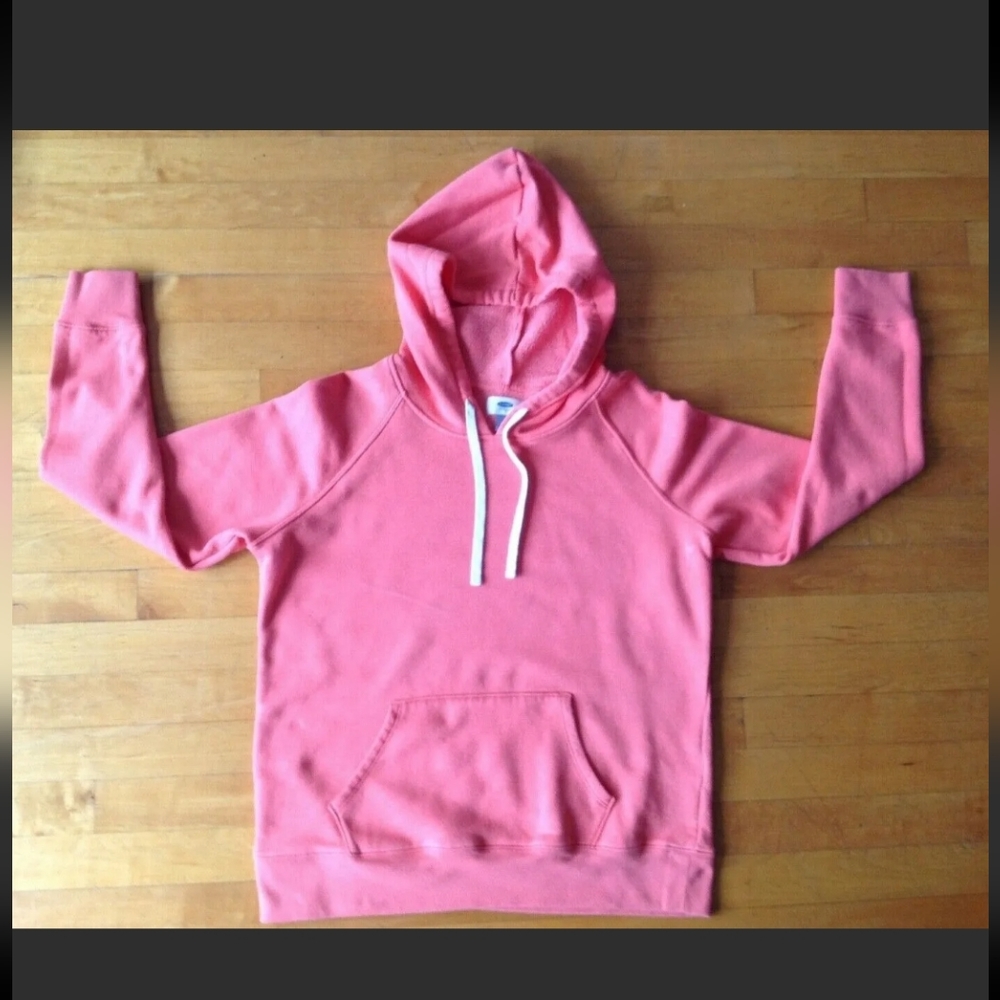 Old Navy Women's Large Pink /Salmon Pull Over Hoodie Sweatshirt